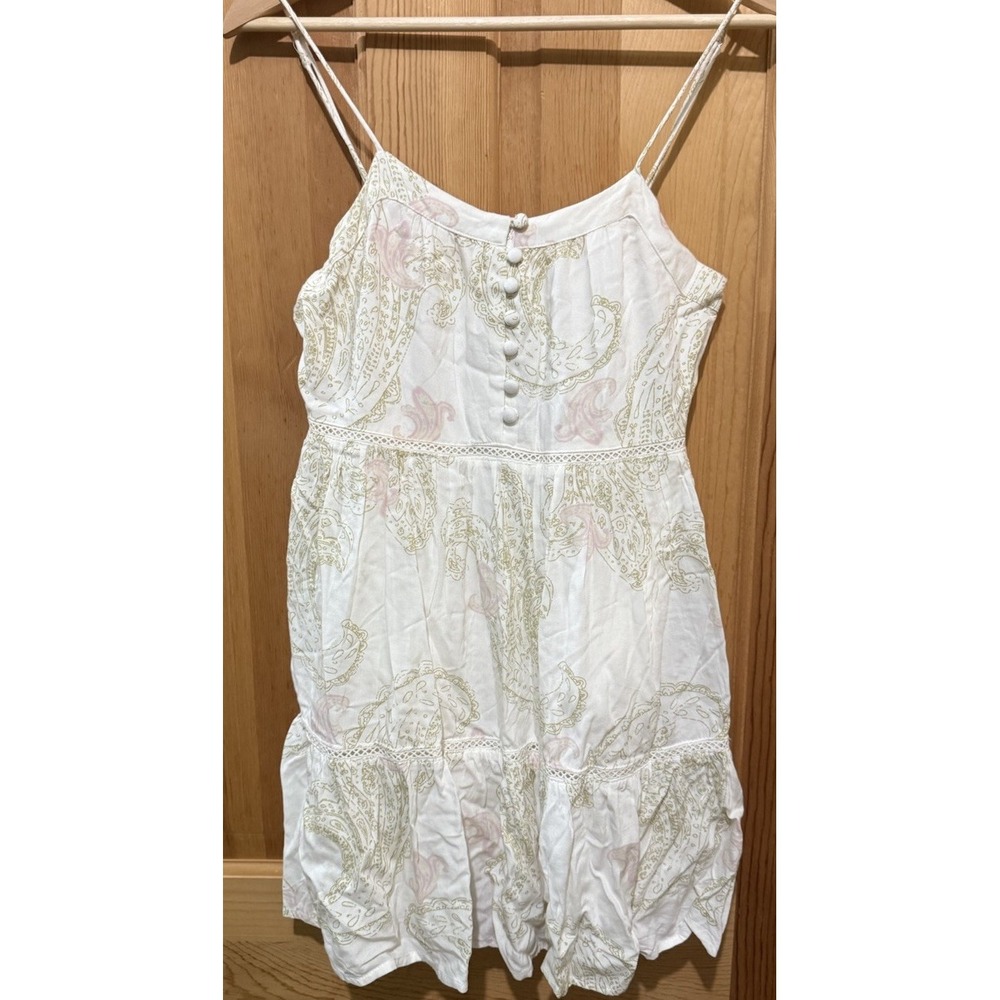 URBAN OUTFITTERS Floral Print Strap Spaghetti Button Mini Dress Sizeโ Small EUC